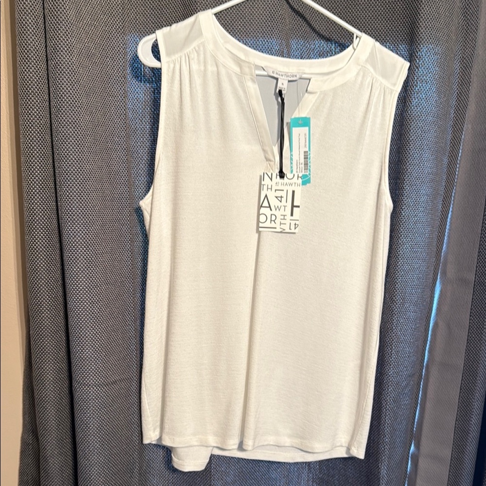 41 Hawthorn Cream Sleeveless Tank Top Relaxed Fit